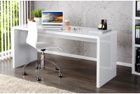 Bureau professionnel 140cm design en MDF coloris blanc