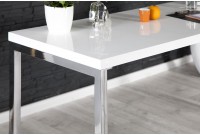 Bureau de 140 cm design coloris blanc laqué