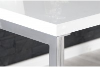Bureau de 140 cm design coloris blanc laqué