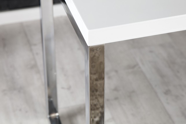 Bureau de design 160x75 cm en bois coloris blanc laqué