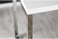 Bureau de design 160x75 cm en bois coloris blanc laqué