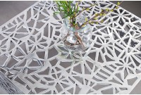 Table basse 75 cm en aluminium coloris argenté