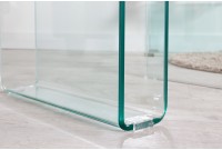 Table basse 50 cm design en verre trempé coloris transparent