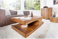 Table basse rectangulaire en bois massif 120 cm