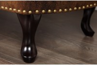 Méridienne Chesterfield Marron - Chaise Longue Capitonnée Style Antique