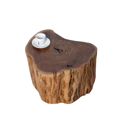 Table d'appoint 30 cm design naturel en bois massif 2