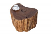 Table d'appoint 30 cm design naturel en bois massif