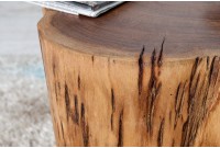 Table d'appoint 30 cm design naturel en bois massif