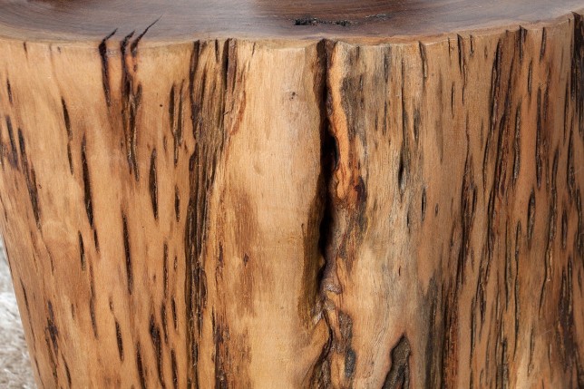 Table d'appoint 30 cm design naturel en bois massif