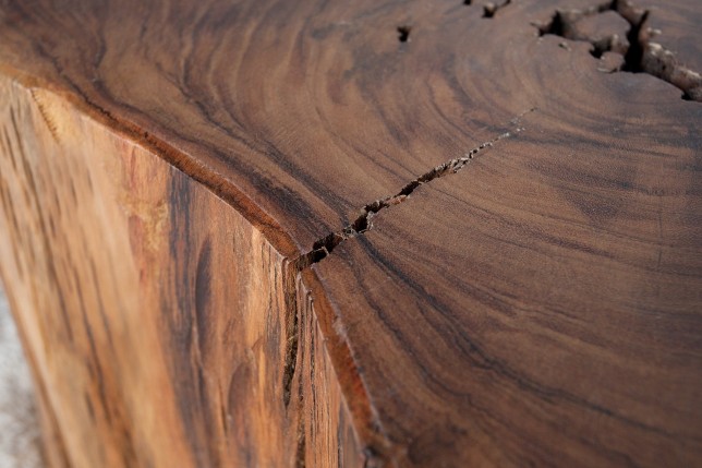 Table d'appoint 30 cm design naturel en bois massif