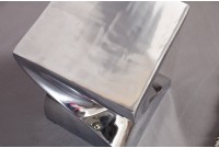 Tabouret design en aluminium argenté 45cm
