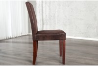 Ensemble de 4 chaises design de coloris brun