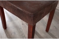 Ensemble de 4 chaises design de coloris brun
