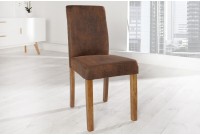 Chaise Gênes café clair Look Vintage piètement en bois