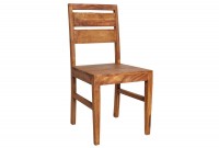 Ensemble de 2 chaises en bois massif pour salle à manger