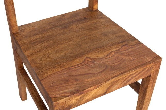 Ensemble de 2 chaises en bois massif pour salle à manger