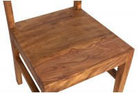 Ensemble de 2 chaises en bois massif pour salle à manger