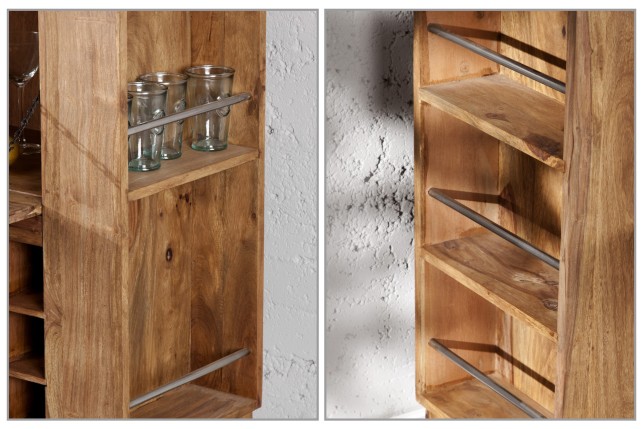 Buffet en bois massif design vintage