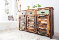 Bahut design industriel en bois massif recyclé