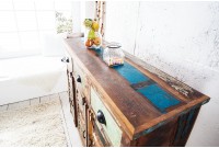 Bahut design industriel en bois massif recyclé