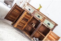 Bahut design industriel en bois massif recyclé