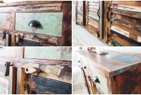 Bahut design industriel en bois massif recyclé