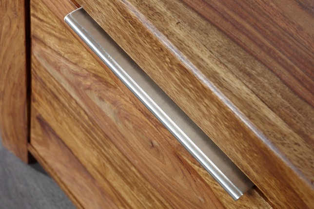 Meuble TV 135 cm en bois massif avec rangement