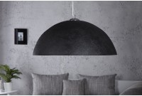 Lampe suspendue 70 cm design GLOW en fibre de verre coloris noir et or