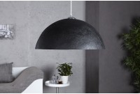 Lampe suspendue 50 cm design GLOW en fibre de verre coloris noir et or