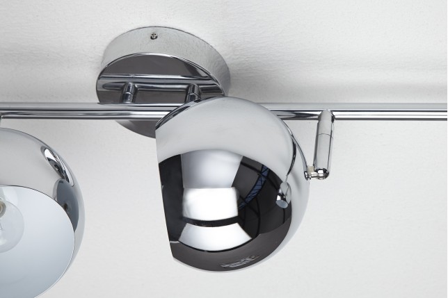 Lampe suspendue design "BUBBLE" en métal chromé