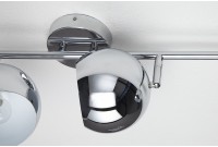 Lampe suspendue design "BUBBLE" en métal chromé