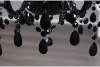 Lustre noir avec 15 bougies