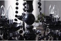 Lustre noir avec 15 bougies
