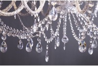 Lustre suspendu classique à 30 bougies coloris transparent