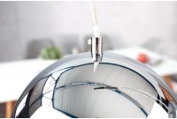 Lampe suspendue à 3 boules en métal chromé