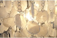Lampe suspendue rectangulaire 80 cm avec des perles nacrées