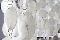 Lampe suspendue rectangulaire 80 cm avec des perles nacrées