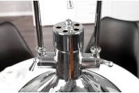 Lampe suspendue 45 cm design industriel en métal chromé