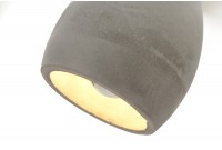 Ensemble de 3 lampes ovales suspendues en béton coloris gris