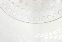 Lampe suspendue design boule en acier chromé