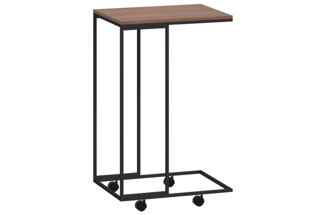 Table d'appoint avec roues Noir 40x30x63,5 cm 