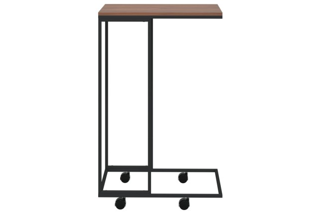 Table d'appoint avec roues Noir 40x30x63,5 cm 