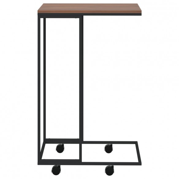 Table d'appoint avec roues Noir 40x30x63,5 cm 