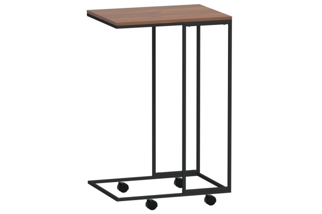 Table d'appoint avec roues Noir 40x30x63,5 cm 