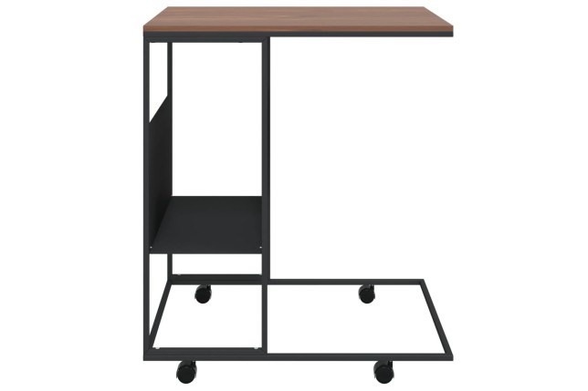 Table d'appoint avec roues Noir 55x36x63,5 cm 