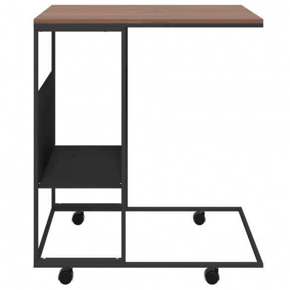 Table d'appoint avec roues Noir 55x36x63,5 cm 