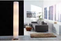Lampadaire moderne 200 cm en tissu plissé blanc