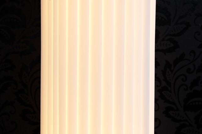 Lampadaire moderne 200 cm en tissu plissé blanc