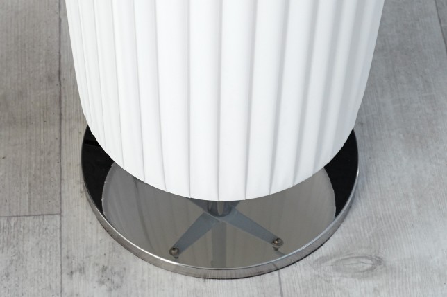 Lampadaire moderne 200 cm en tissu plissé blanc