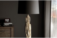 Lampadaire design en bois flotté coloris noir